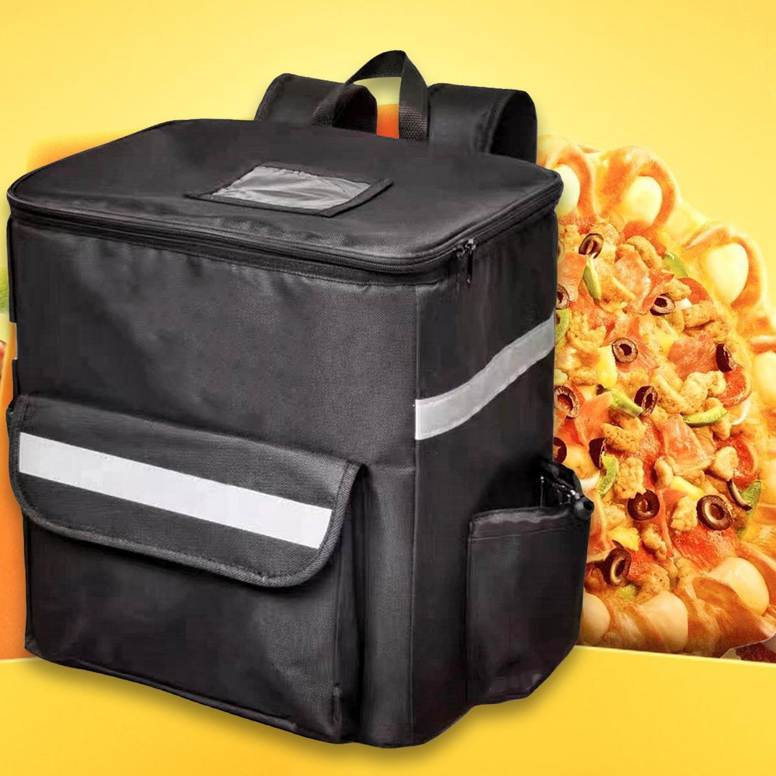Bolsa Isotérmica Reutilizable Y Duradera para Reparto de Comida. Mochila Grande para Reparto de Pizza.