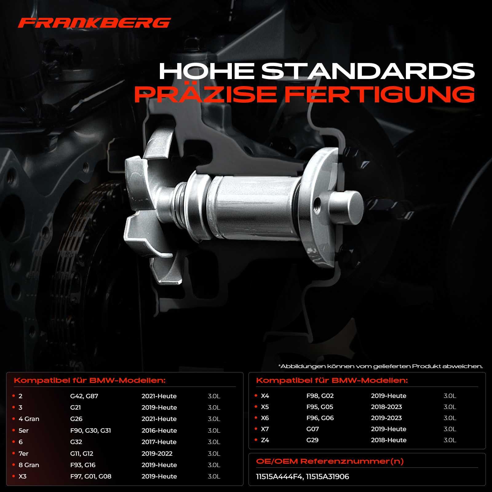 Frankberg Pompa wodna chłodząca kompatybilna z X5, F95, G05, 3,0L, Z4, R.o.a.d.s.t.e.r, G29, 4, Cabriolet G23, G83, Replace# 11515A444F4