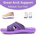 KuaiLu Womens Fashion Orthotic Slides Arch Support Slip On Walking Sandals gallery image