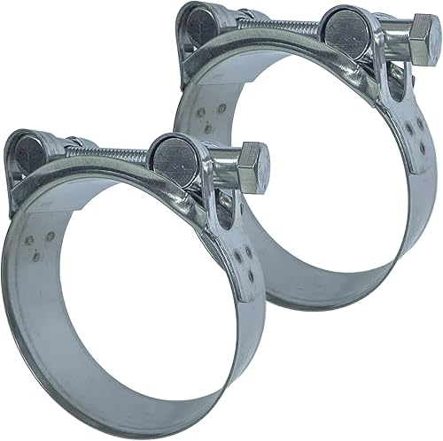 Miniatura 14 de Abrazaderas de manguera T-Bolt, abrazaderas de tubo ajustables para servicio pesado de 44-47mm, acero inoxidable 304 y banda ancha para abrazaderas