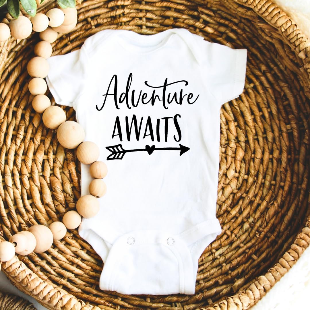 Pregnancy Gift Set - New Mom and Daddy Est 2026 11 oz Mug Set with "Adventure Awaits & New to Crew" Onesie 0-3 Months - Baby Changing Coin - Baby Bibs - Mom & Dad Gift Set for Expecting Parents to Be - Image 3
