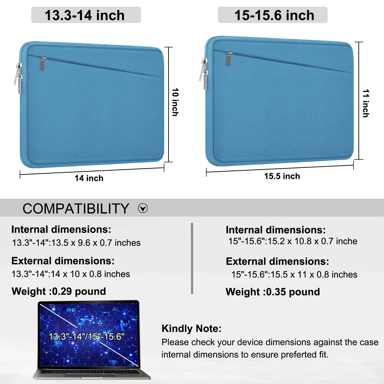 Sky Blue / 15.6 Inch