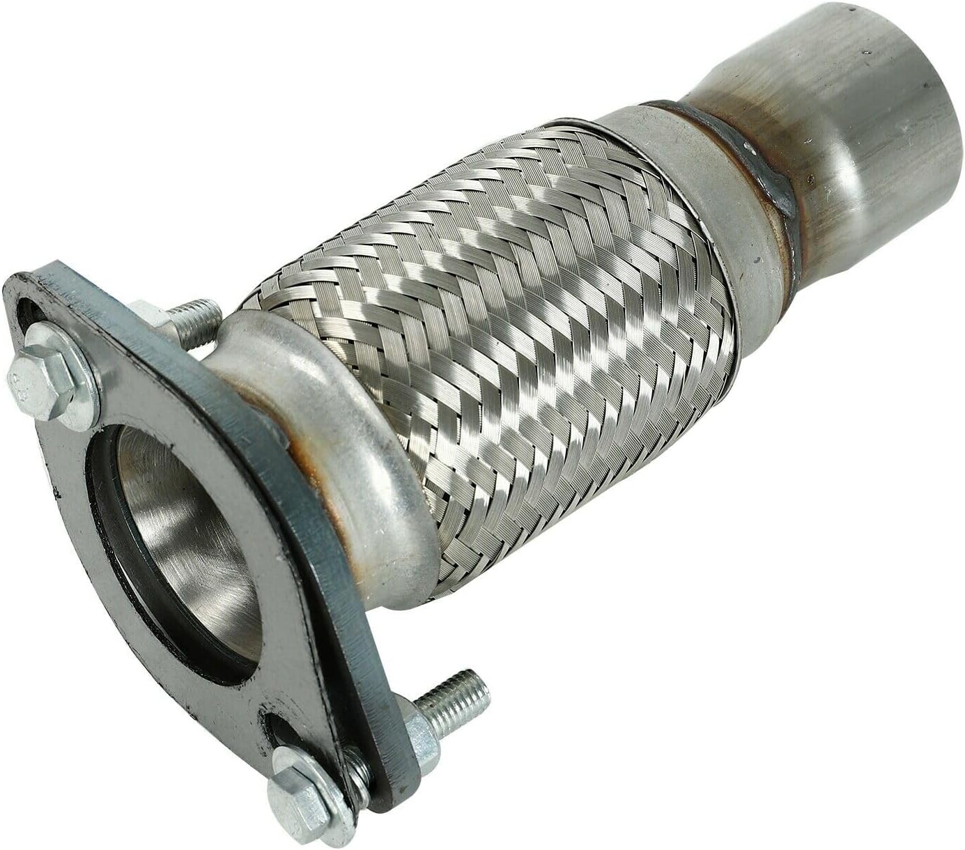 Stainless Steel Flange Flex Repair Pipe Exhaust 2" Inlet OD x 8.125'' OAL Fits Chevy Malibu Pontiac G6 Saturn Aura