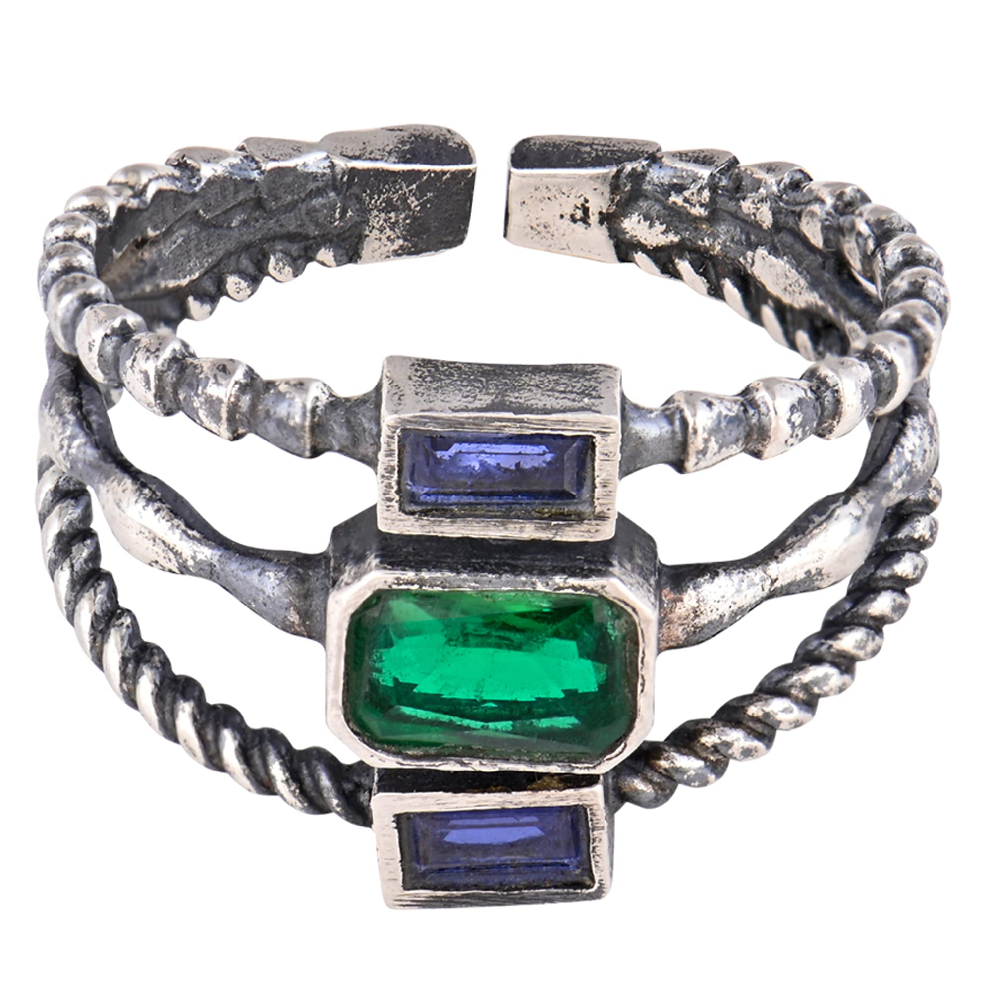 GIVA 925 Silver Oxidised Silver Trio Stone Ring, Adjustable | Gifts for Women and Girls | With Certificate of Authenticity and 925 Stamp | 6 Month Warranty* (B09WHRY69T) Amazon Price History, Amazon Price Tracker