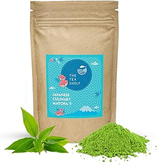 The Tea Shelf Culinary Matcha Green Tea Powder- | Japanese Organic Culinary Grade | Superfood To Incorporate In All Those Delicious Lattes, Cooking and Baking Recipes and More - 100gm