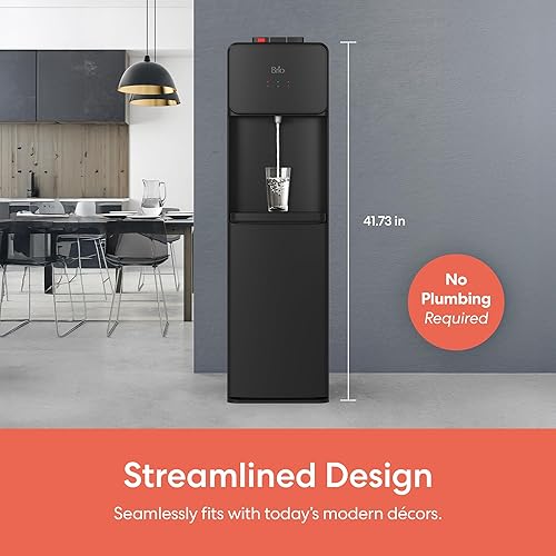 Miniatura 5 de Brio Dispensador de enfriador de agua de carga inferior serie 130 para botellas de 5 galones, caliente, habitación y frío, ideal para el hogar u
