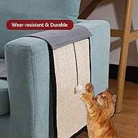 Vista 2 de Almohadilla para arañazos para gatos, sofá y muebles, protector de sisal natural para gatos, protector de sofá para gatos de interior, garras