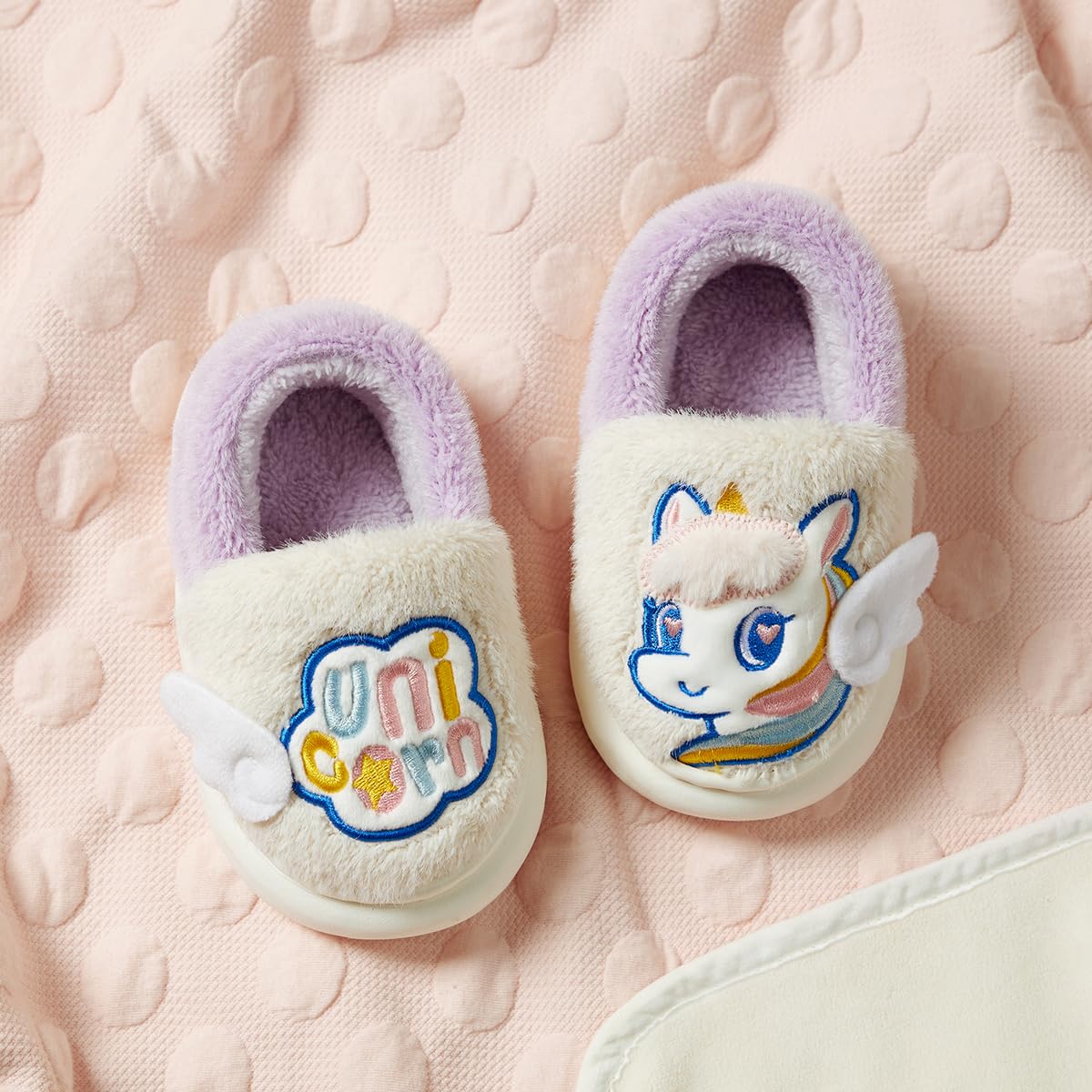 Zapatillas de Estar por Casa para Niñas Niños Dibujos Animados Zapatillas de Interior Suave Cómodo Zapatos Antideslizantes Cálido