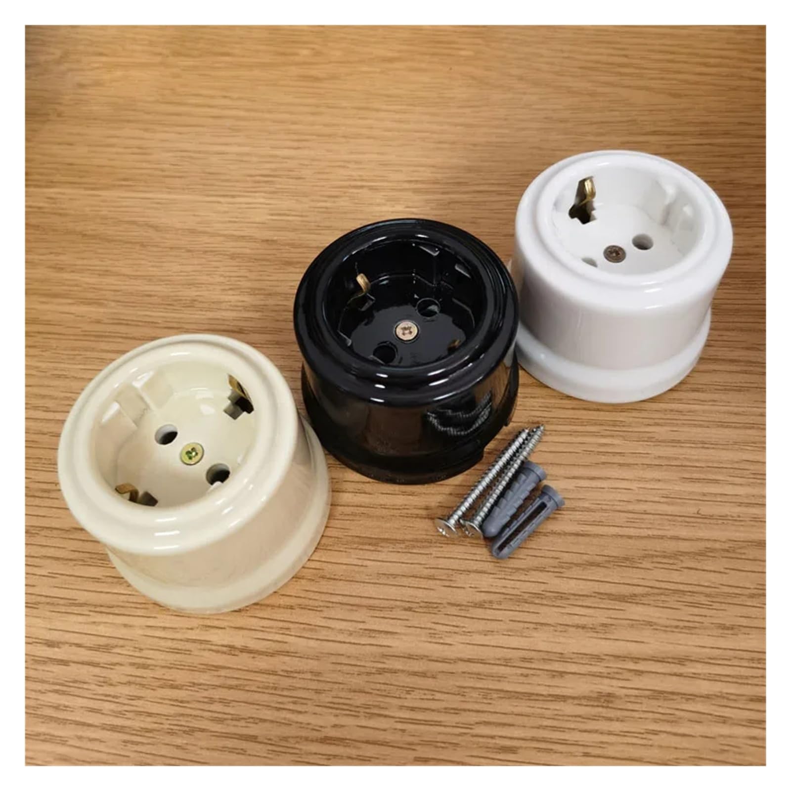 Interruptor giratorio de pared for luz, 10 A, 250 V, for decoración del hogar.(Black Switch)