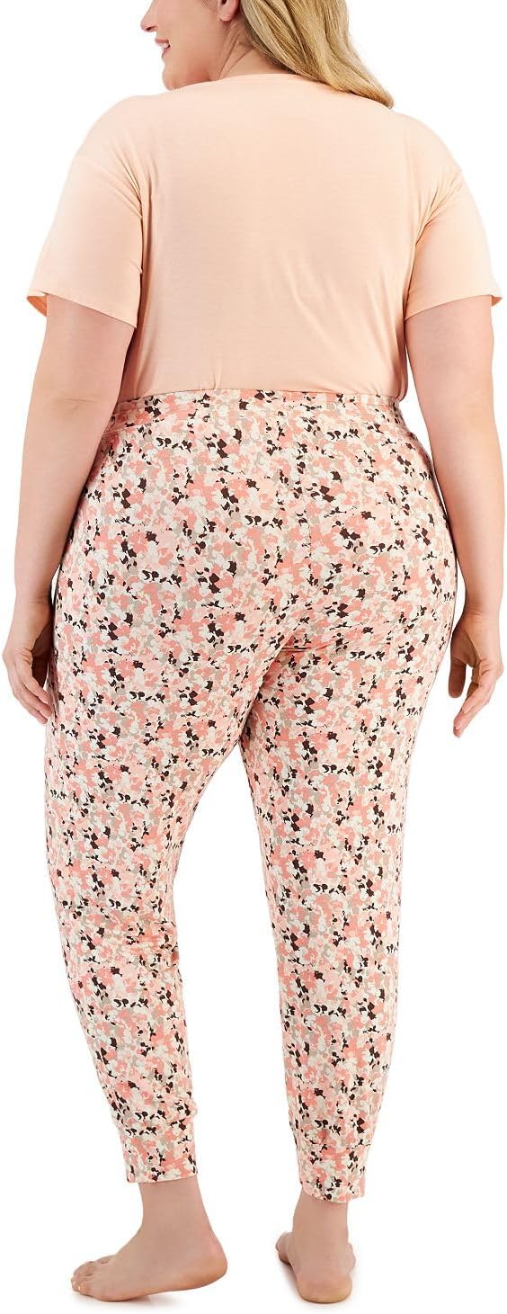 Alfani Plus Size Printed Jogger Pajama Pants