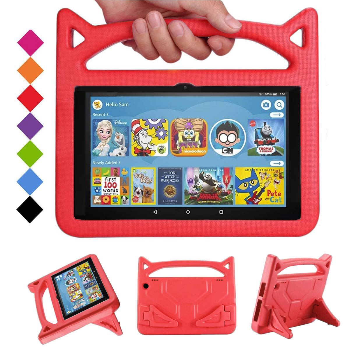 All-New ?? 8Tablet Case for Kids (12th/10th Generation, 2022/2020 Release)-SHERBORN Lightweight Shockproof with Stand Handle Kids Case for All-New ?? 8 Tablet,Not Fit iPad Samsung-Red