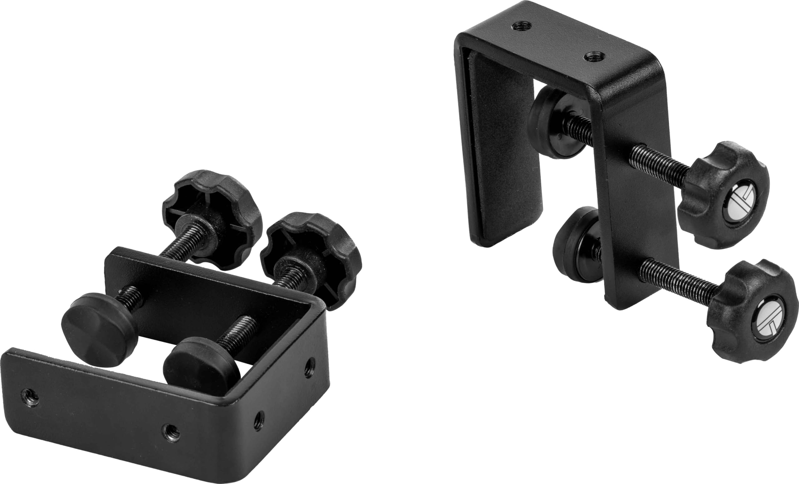 QUIK LOK - LPH/009 Multifunktionaler und Modularer Tischständer, Basis mit Platten 30,5 x 3 cm, Mit Gummistreifen, Zwei Klemmen Inklusive, Höhenverstellbar, Aus Stahl, Schwarz