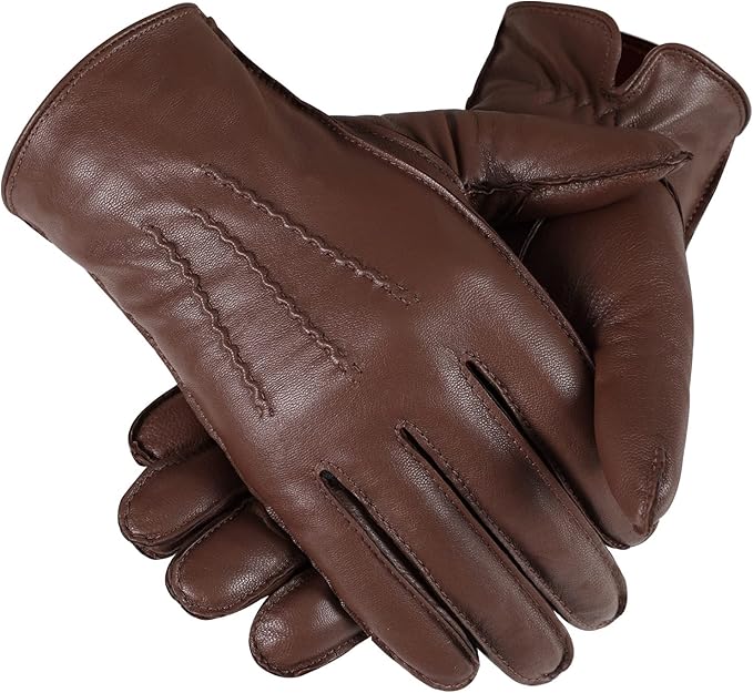 Complementos Hombre 27 Harssidanzar piel de oveja guantes de conducción