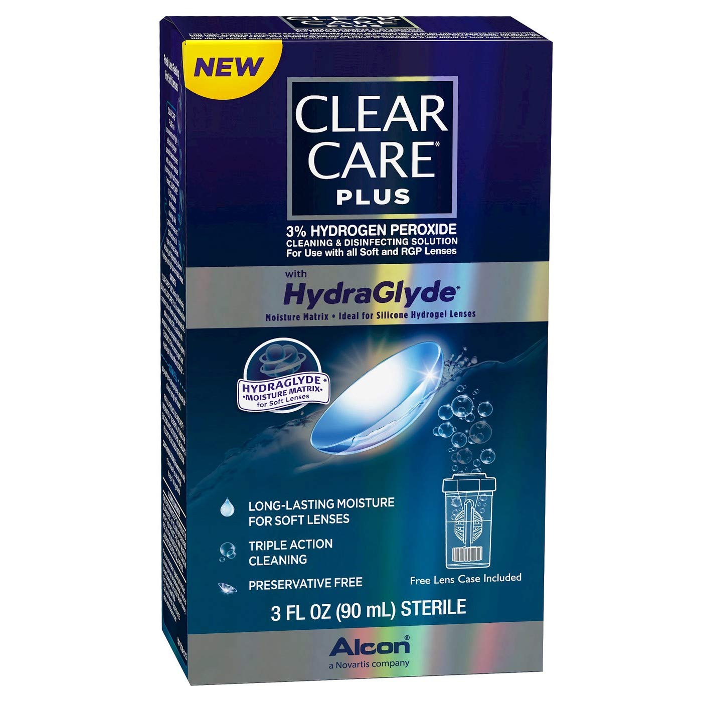 CLEAR CAREPlus With Hydaglyde Cleaning And Disinfecting Solution Pack Of