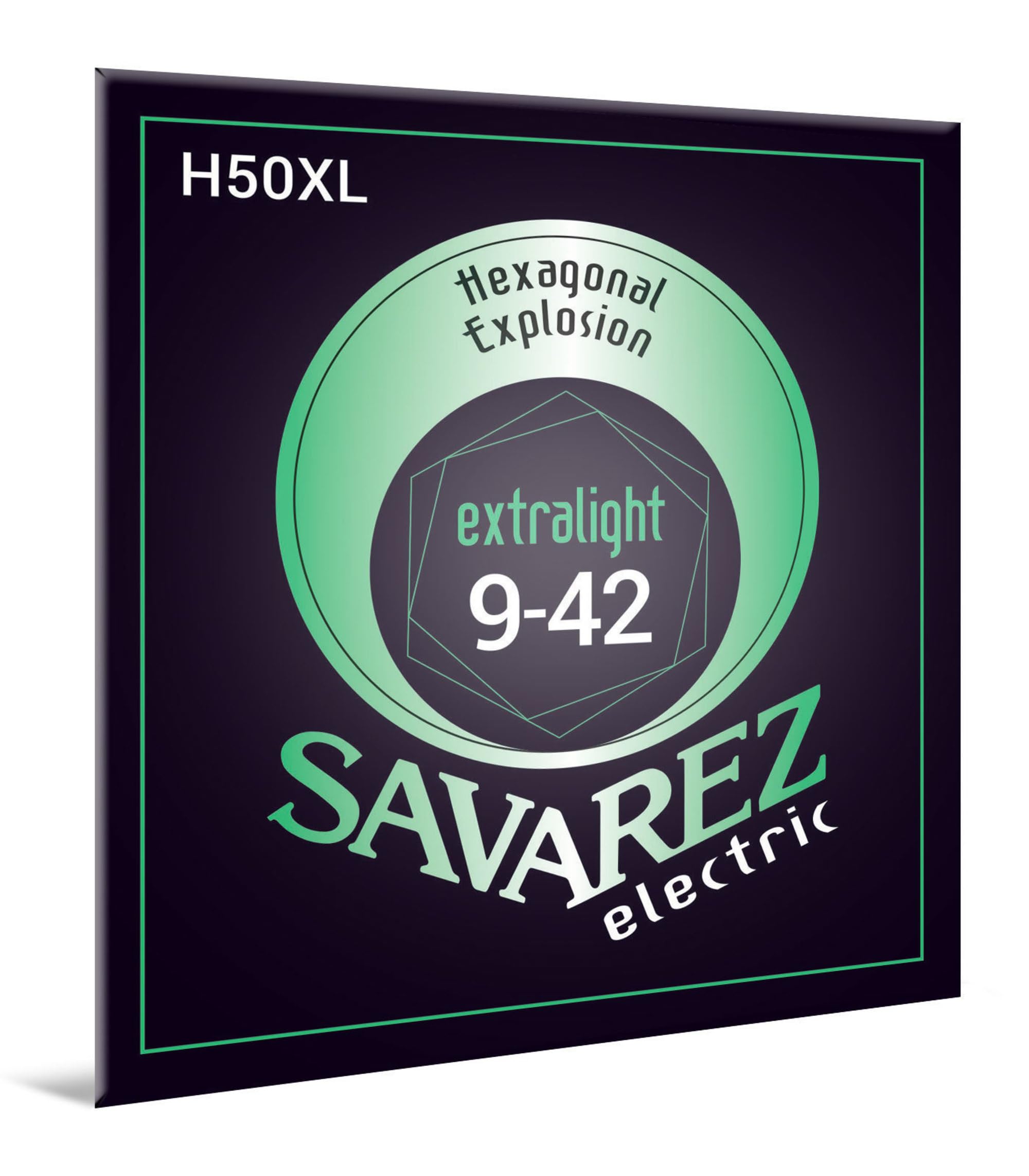 Savarez H50XL Strings for Electric Guitar Hexagonal Explosion Nickel Set Extra Light .009-.042