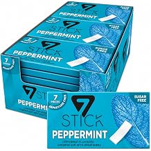 UNIQBITE Peppermint Sugar Free Chewing Gum, Natural Mint Gum Bulk, Sugarless Chicles for Fresh Breath, Aspartame Free, 24 Packs x 7 Pieces, 168 Count, 12.3 oz 348 g