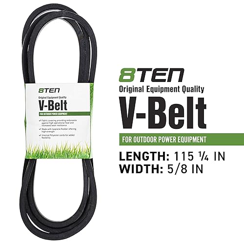 Miniatura 2 de 8TEN Correa de embrague de toma de fuerza para John Deere 737 757 Ztrak Segadoras Números de serie 030001 y superiores TCU16907