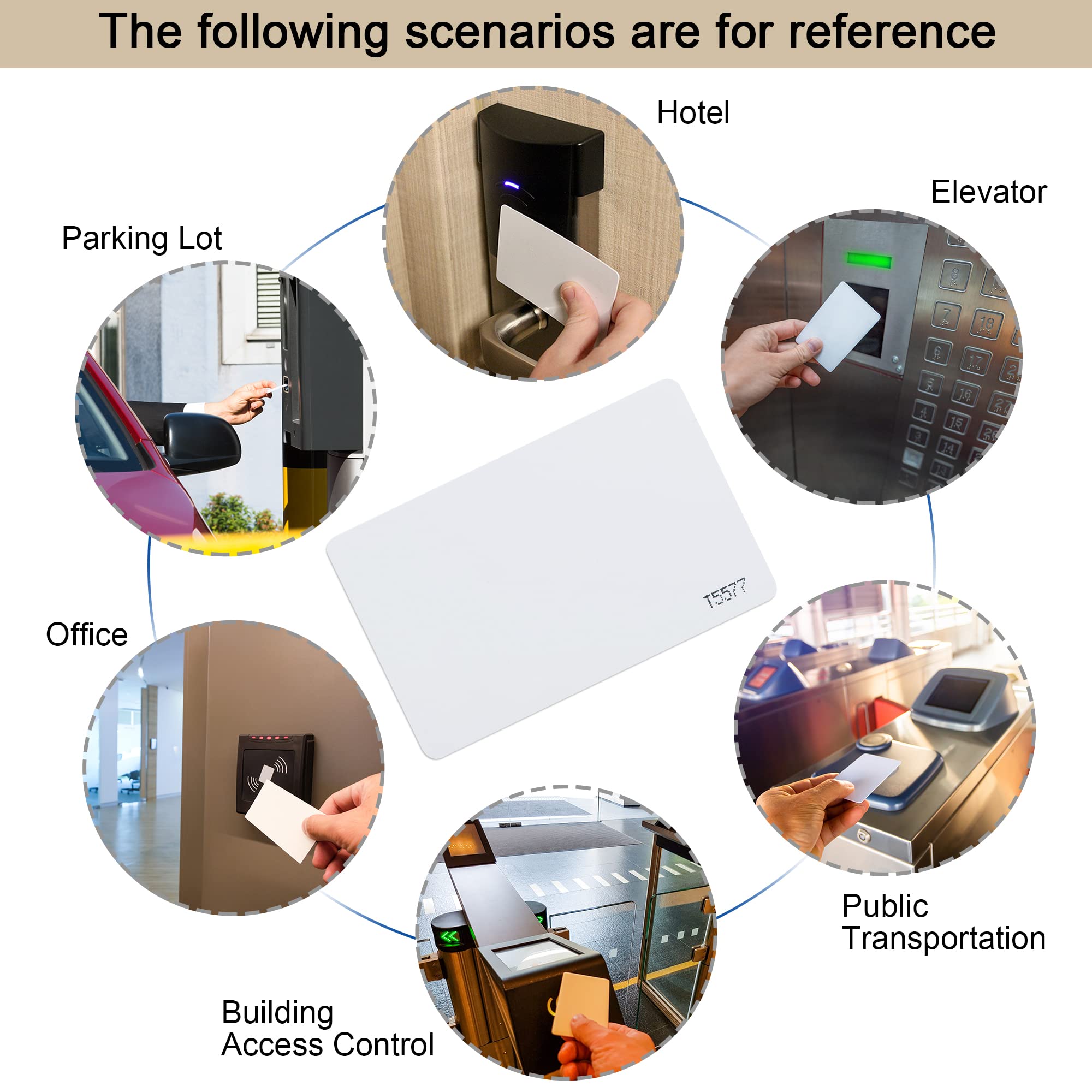 Sourcing Map RFID Karten 5 Stück - T5577 125kHz Wiederbeschreibbare Zugangskarten