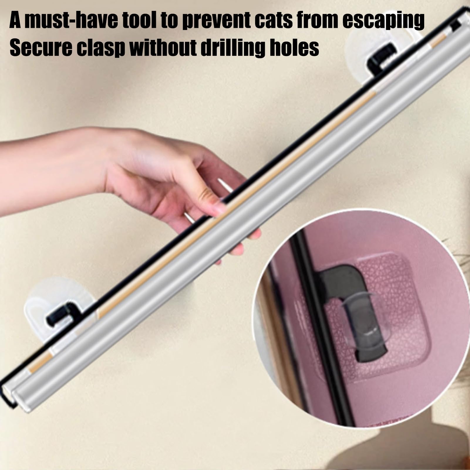 Retractable Stair Gate, Dog Gates Indoor Pressure Fit Stair Gate Retractable Dog Gate Safety Gate 80x140cm — view 4
