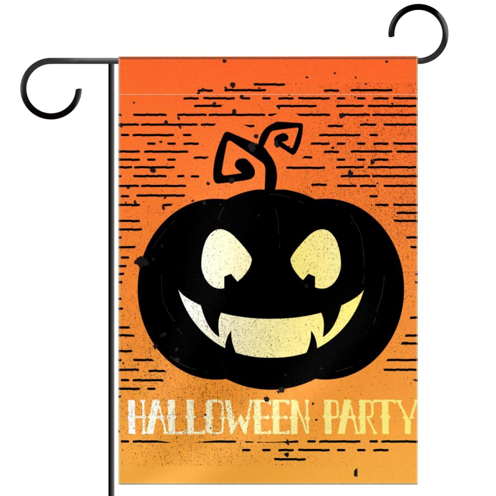 Drapeau de jardin citrouille double face résistant intempéries Halloween - 7