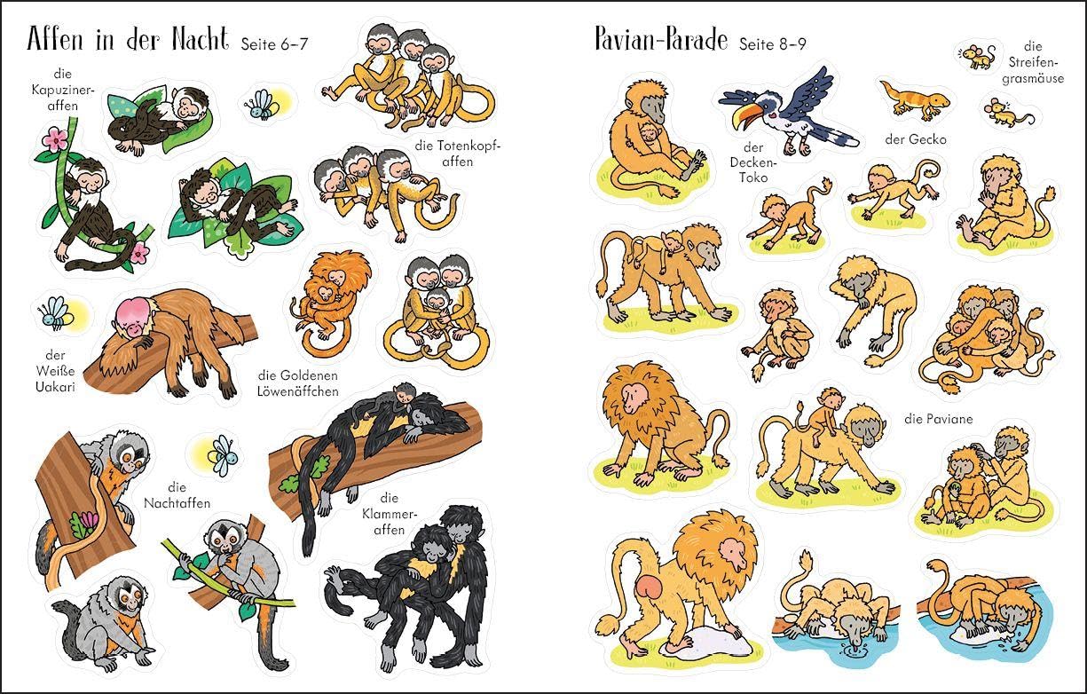 Mein erstes Stickerbuch: Affenbande: mit über 130 Stickern - Stickerheft ab 3 Jahren