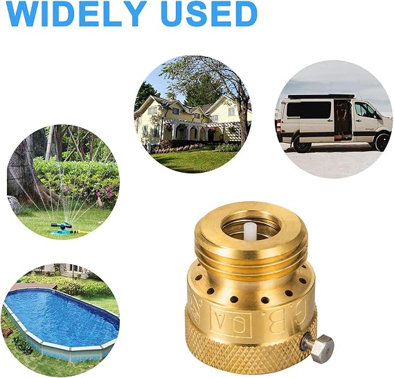 Vacuum Breaker Hose Bib Backflow Preventer, 3/4 Inch, Anti-Siphon Vacuum Breaker, Brass Plumbing Fitting,Lead-free brass(2PCS)