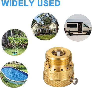 Vacuum Breaker Hose Bib Backflow Preventer, 3/4 Inch, Anti-Siphon Vacuum Breaker, Brass Plumbing Fitting,Lead-free brass(2PCS)