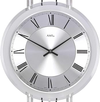 AMS 7018 Pendulum Clock Wall Clock with Westminster Hammer Mechanism and Bim Bam Hammer Mechanism