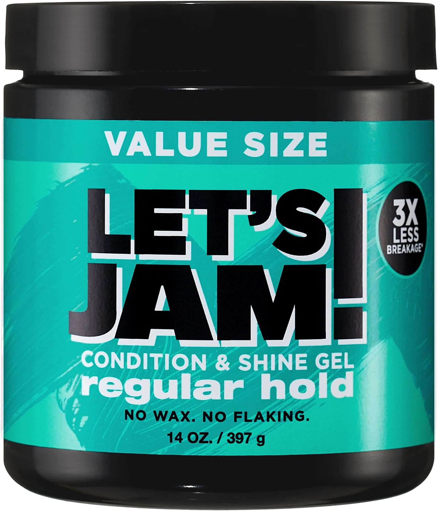 Carson Let's Jam! Shining and Conditioning Hair Gel by Dark and Lovely, Regular Hold, All Hair Types, Styling Gel Great for Braiding, Twisting & Smooth Edges, Extra Hold, 14 oz