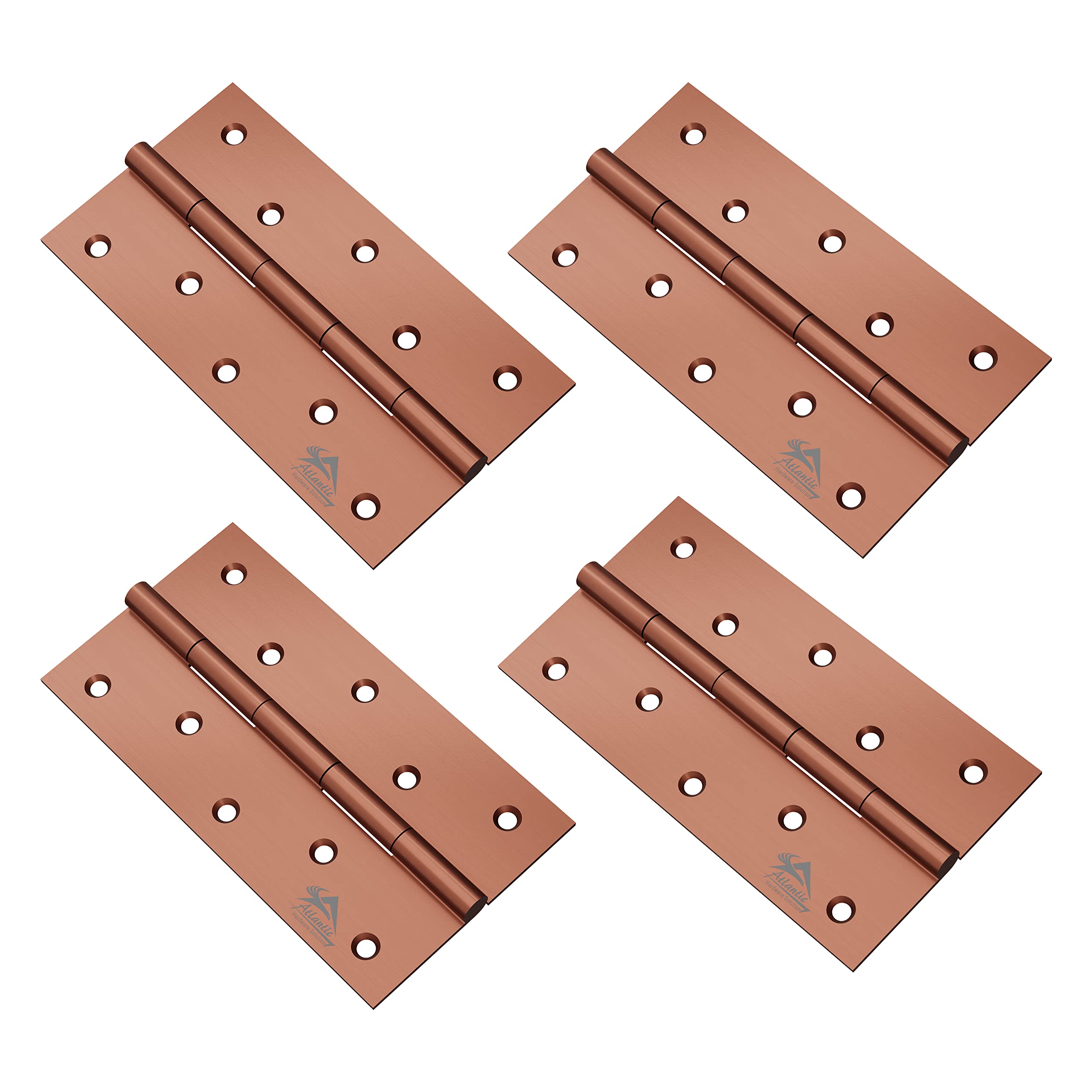 Atlantic Heavy Door Hinges 5 Inch x 10 Gauge/3 MM Thickness, Premium Stainless Steel Welded Head, Rose Gold Finish, Pack of 4 Pcs (B08R8XR9NR) Amazon Price History, Amazon Price Tracker