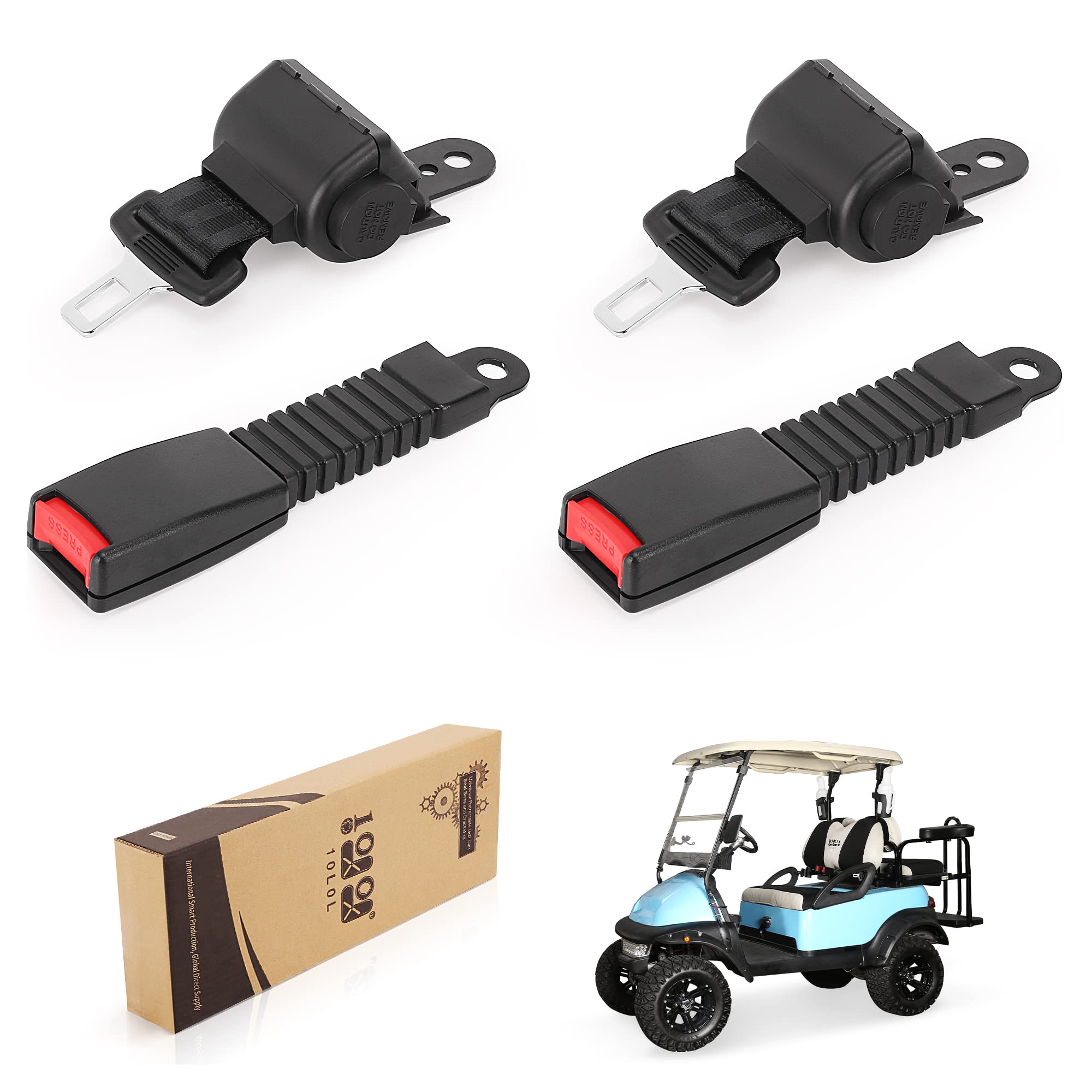 10L0L Sicherheitsgurte Für Golfwagen – Einziehbar, Passend Für EZGO, Club Car, Yamaha, 42 Zoll Lang