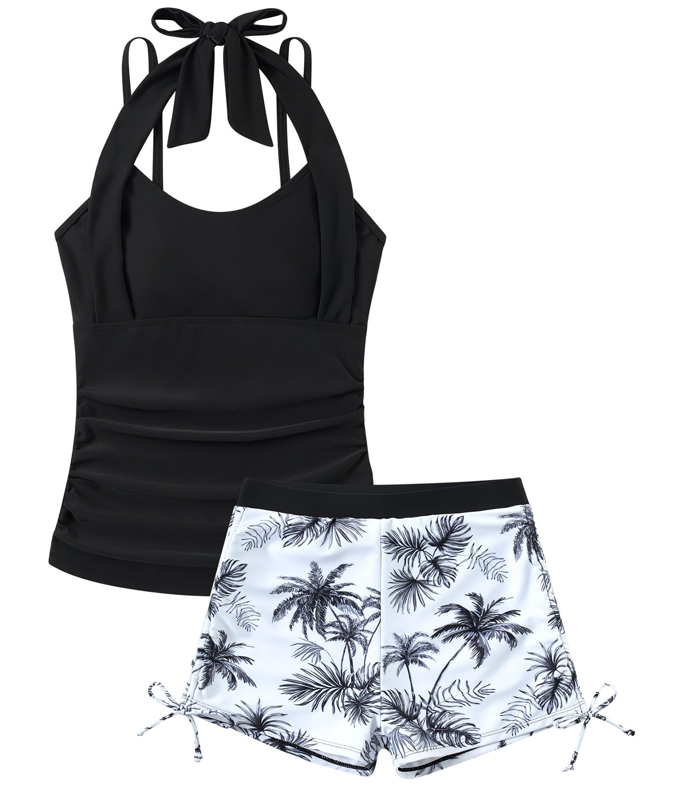 Girls Tankini Swimsuit 2 Piece Halterneck