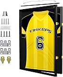 Tinkeps Football Shirt Frame Display - Engineered Wood & Acrylic, Jersey Display Case, Black - 1