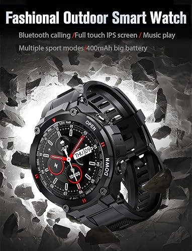 Miniatura 6 de Reloj inteligente de seguimiento de fitness, visión redonda completa, monitoreo de frecuencia cardíaca y presión arterial, reloj de conversación