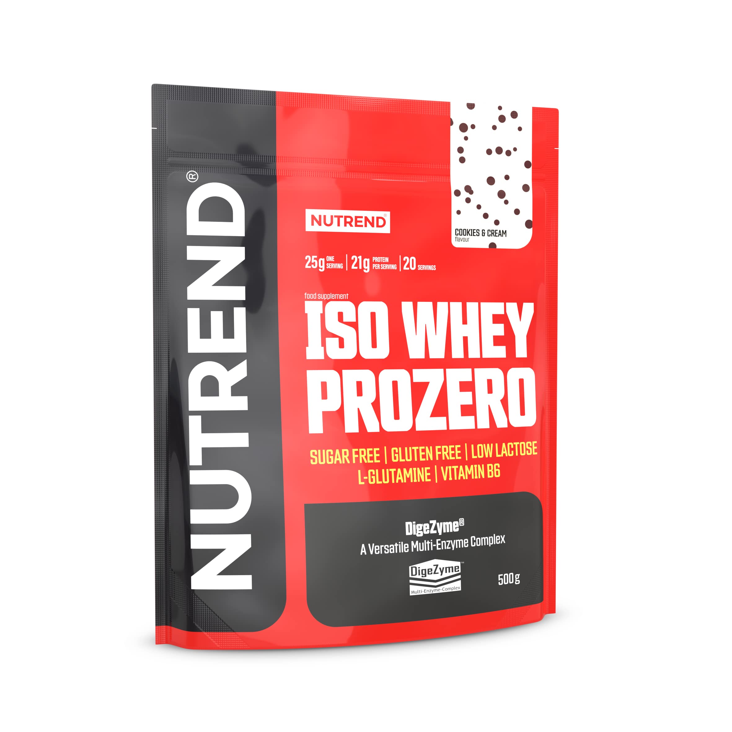 Nutrend - Iso Whey Prozero (Cookies & Cream - 500 gram)