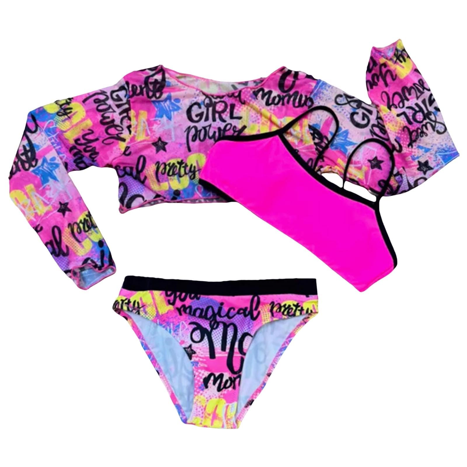 Cokbyavla Girls 19Red 'S 3 Piece Cute Swimsuit Bikini Sets With Beach Skirt, Swimsuit 3Pcs Bikini Padded Shorts Tween Swimsuits Size 14-16 Bikini Set With Shorts(,8-9 Years)