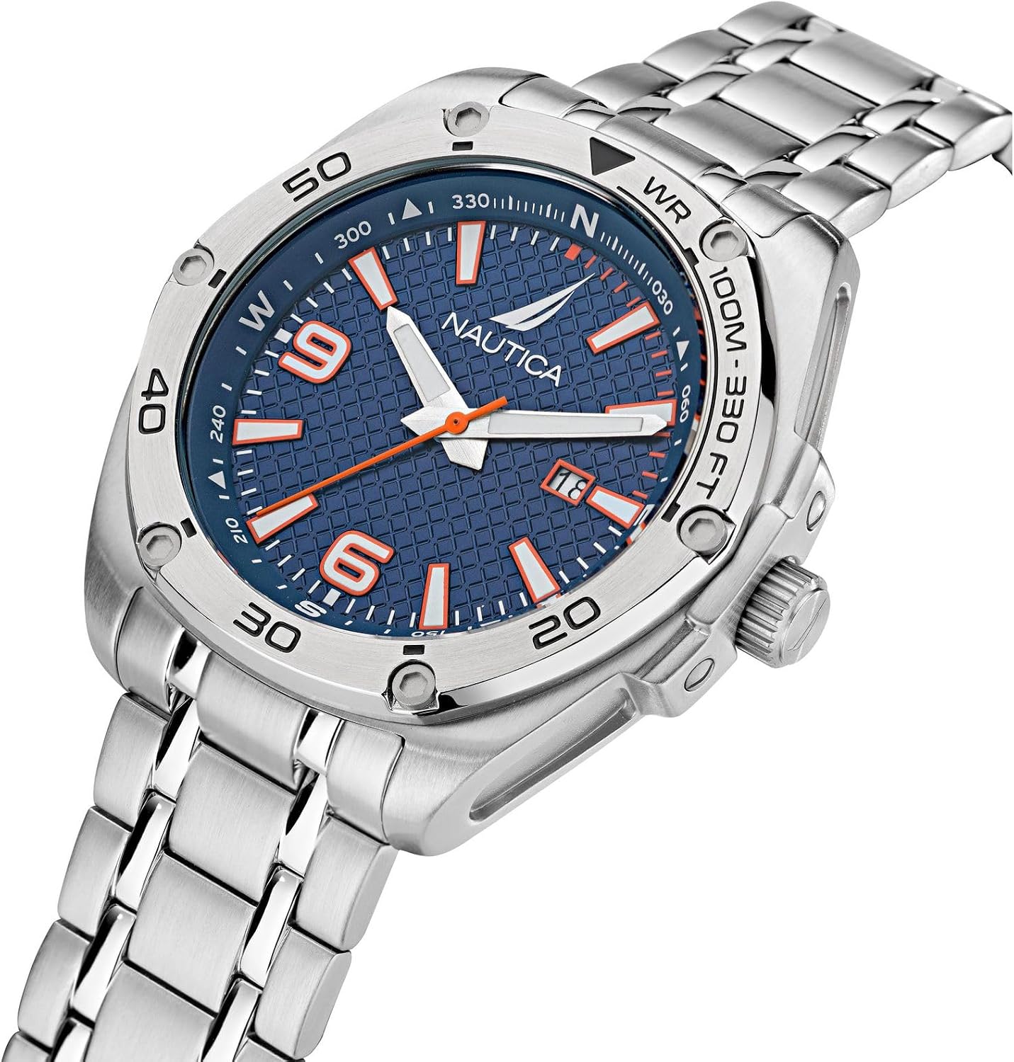 Nautica Men's Tin Can Bay Stainless Steel Bracelet Watch (Model: NAPTCF203)