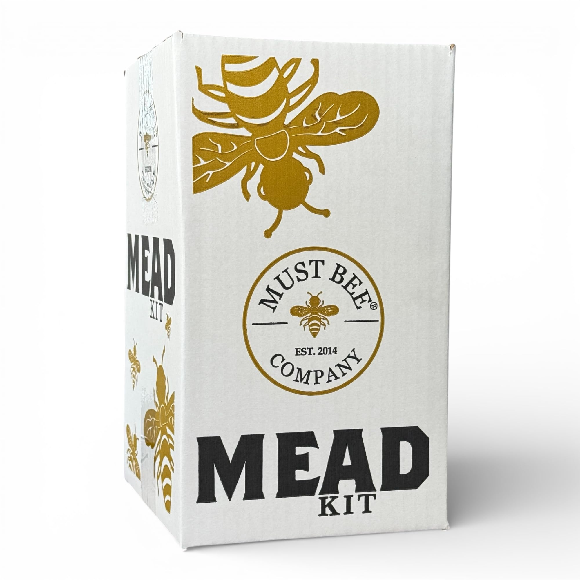 Mead Making Kit – 1 Gallon Mead Kit to Make Your own Honey Wine with Reusble Equipment- Brew Your Own Delicious Mead with Must Bee Company- Starter Set Includes Mead Yeast & Nutrients, Rubber Stopper, Airlock, funnel, tubing and clamp, glass carboy, temperature tape, cleanser and Mead Instructions.