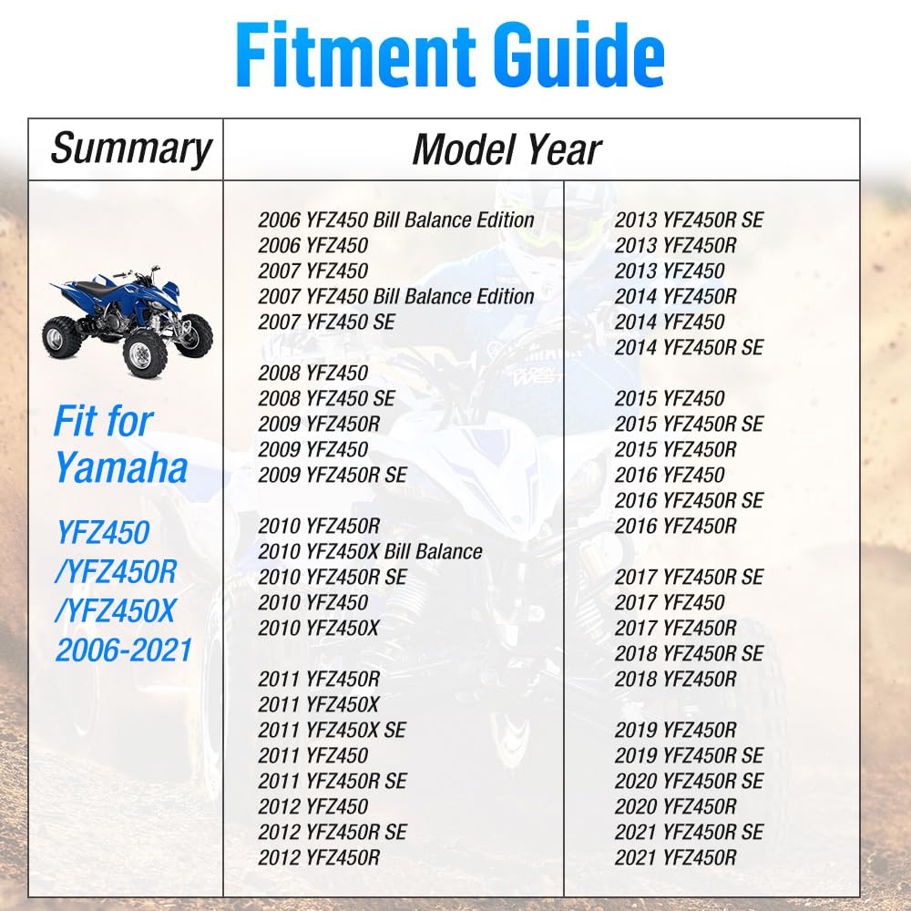 Pinza de freno trasera para Yamaha YFZ450 / YFZ450R / YFZ450X 2006-2021, Raptor 700 / 700R 2013-2021 con Pastillas de Freno