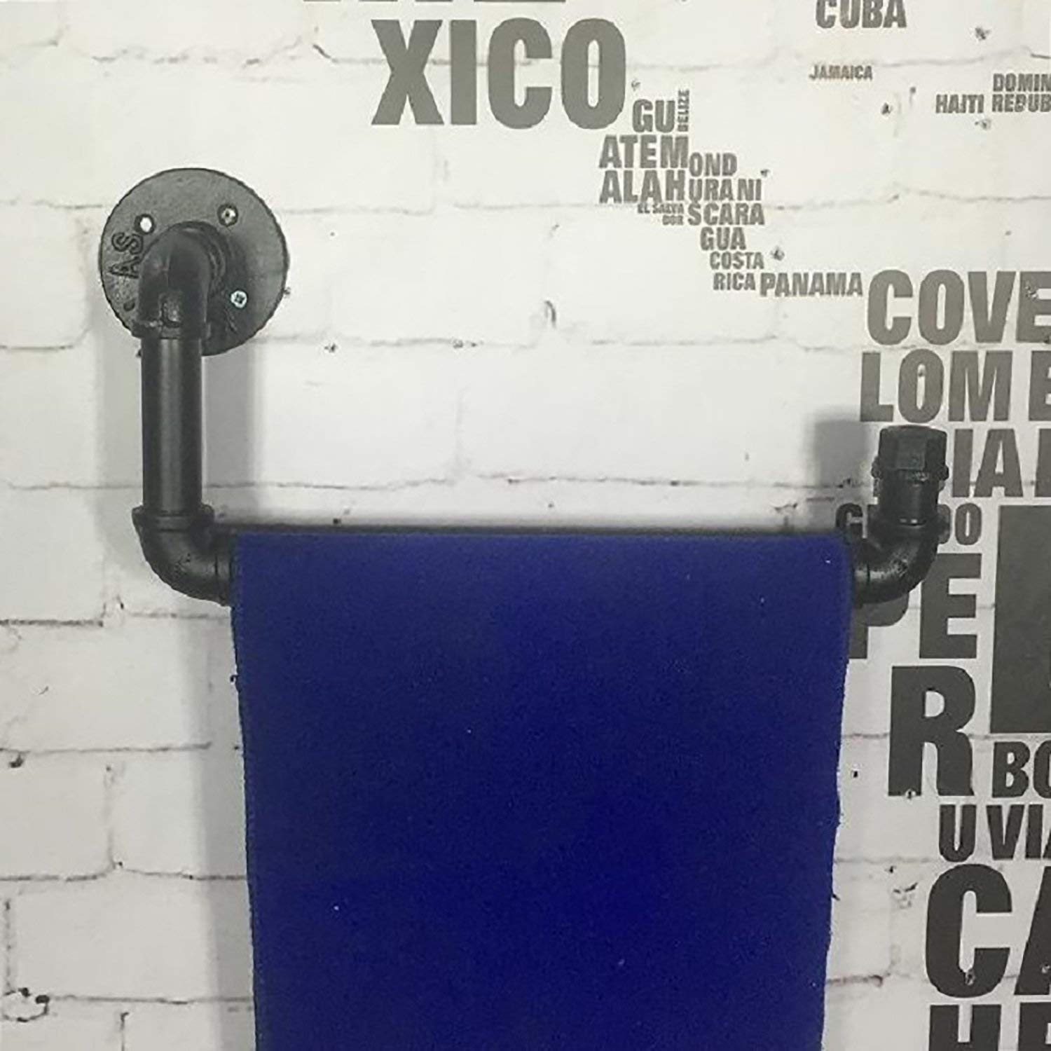 MU Estante de Almacenamiento de Pared, Muebles para el hogar Bastidores de Pared Decoraciones de Pared Retro Estilo de tubería de Agua Industrial Toalla Estante Adorno de Pared, Estante de Pared para