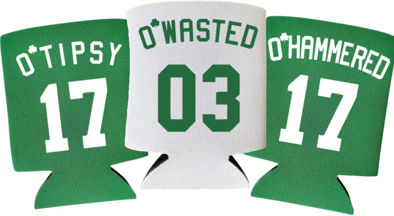 Funny St. Patrick's Day Coolies - O'Tipsy O'Wasted O'Hammered - St. Patrick's Day Coolie Set - St. Paddy's Day Party (O'Hammered - Single Item) image 2