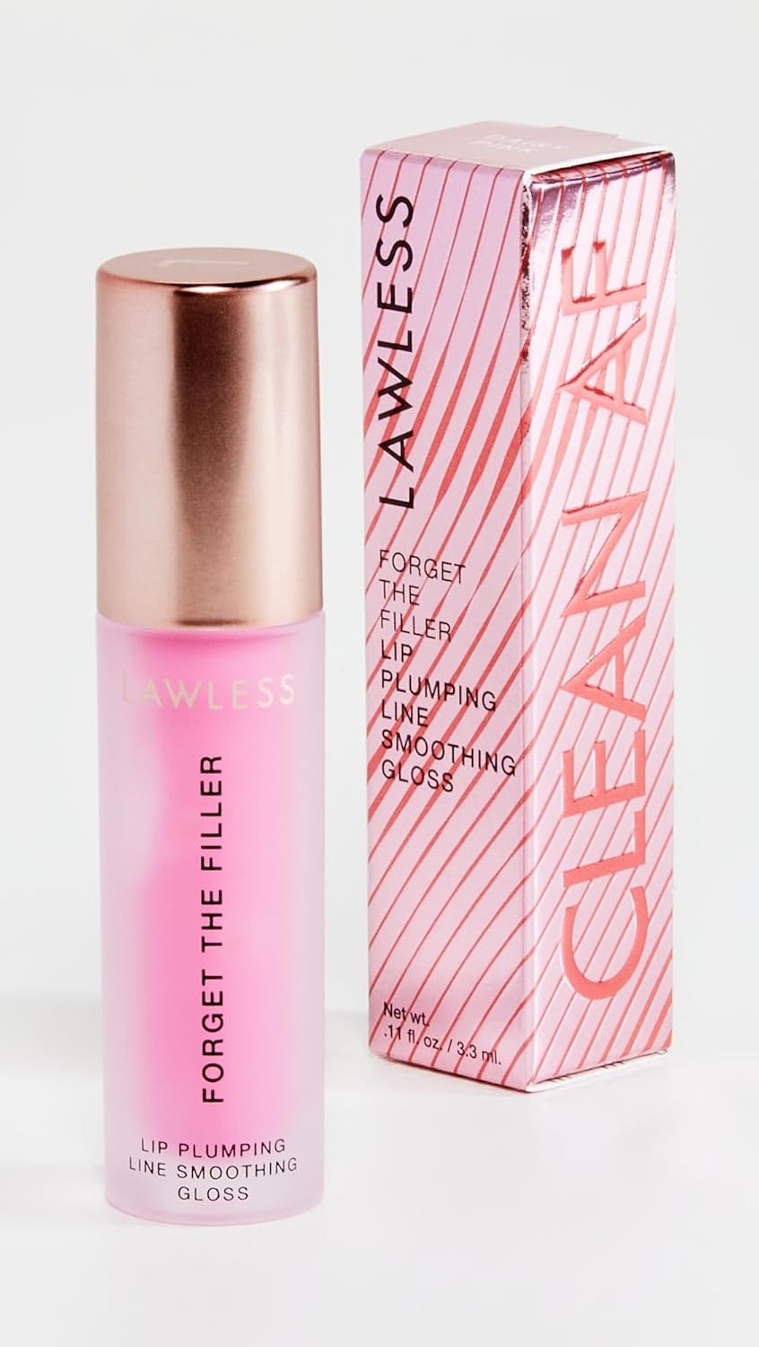 Lawless Forget the Filler Lip Plumping Line Smoothing Gloss - Daisy Pink - Premium Volumizing Lip Gloss with Natural Ingredients Designed to Plump, Firm, and Hydrate Lips 0.11 oz - Image 4
