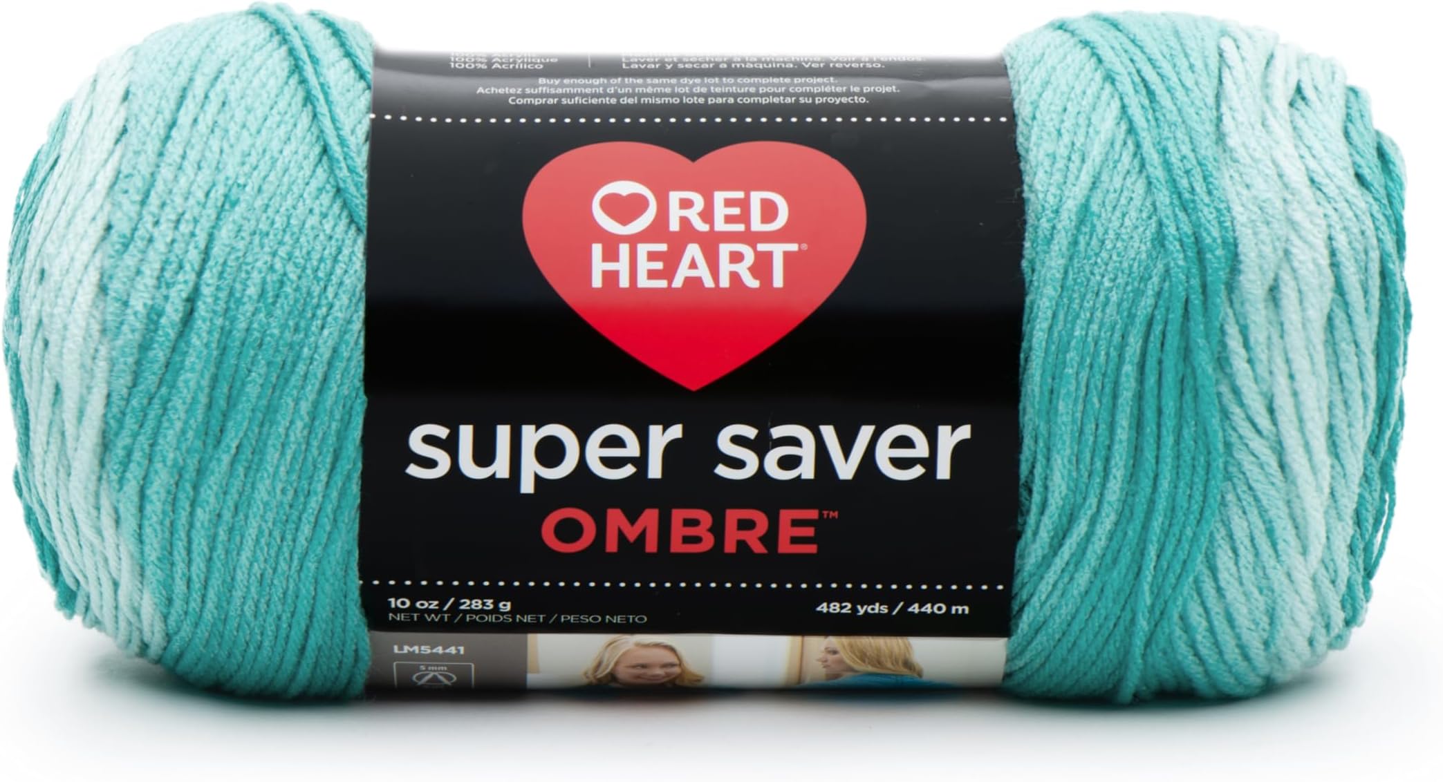 RED HEART E305.3970 Super Saver Ombre Yarn, Suede