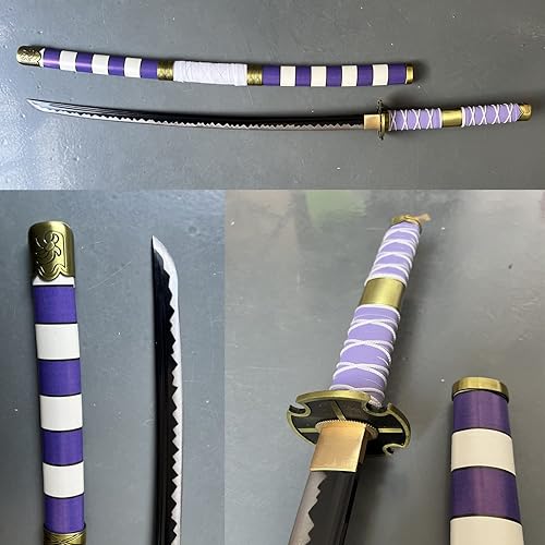 Miniatura 3 de Anime Cosplay Roronoa Zoro - Espada real forjada a mano, hoja afilada, Kitetsu, Wado Ichimonji, Shusui, Yubashiri, Yama Enma, acero al carbono medio
