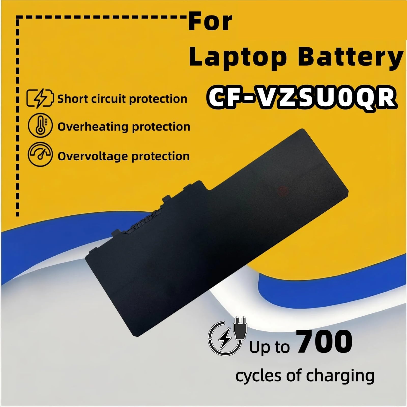 Compatibile con Panasonic ToughBook, Batteria CF-VZSU0QR. | For ToughBook CF-20, FZ-A2, CF-VZSU0QW/CF-VZSU0QJS/CF-VZSU0QK