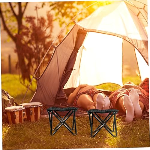 Miniatura 6 de Taburete de pesca plegable al aire libre, silla portátil ligera para playa, camping, barbacoa, diseño compacto, bolsa de almacenamiento,