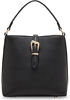 Anne Klein womens Anne Klein Sculpted Buckle Bucket Bag