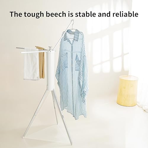 Miniatura 12 de JOOM Estante de secado de ropa con trípode, estante portátil y plegable para ahorrar espacio, estante de secado de ropa, ropa plegable, balcón