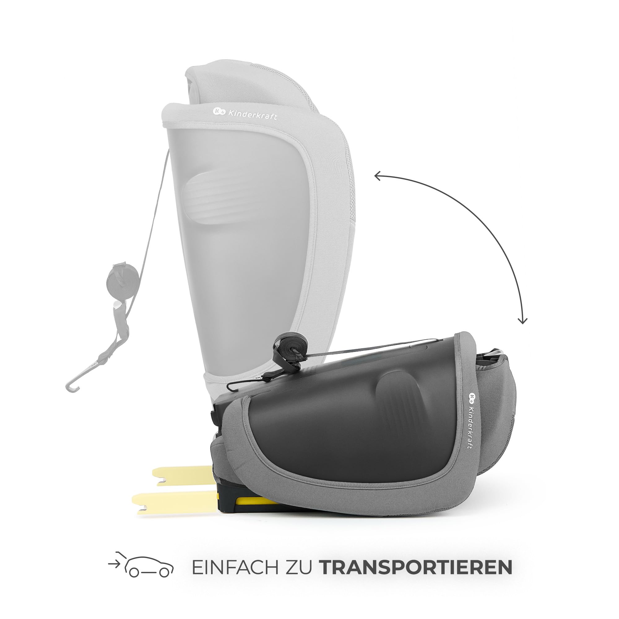 Kinderkraft FIX2GO Autokindersitz i-Size 76-150 cm ISOFIX Top Tether SAFERIDE Sensor Grau