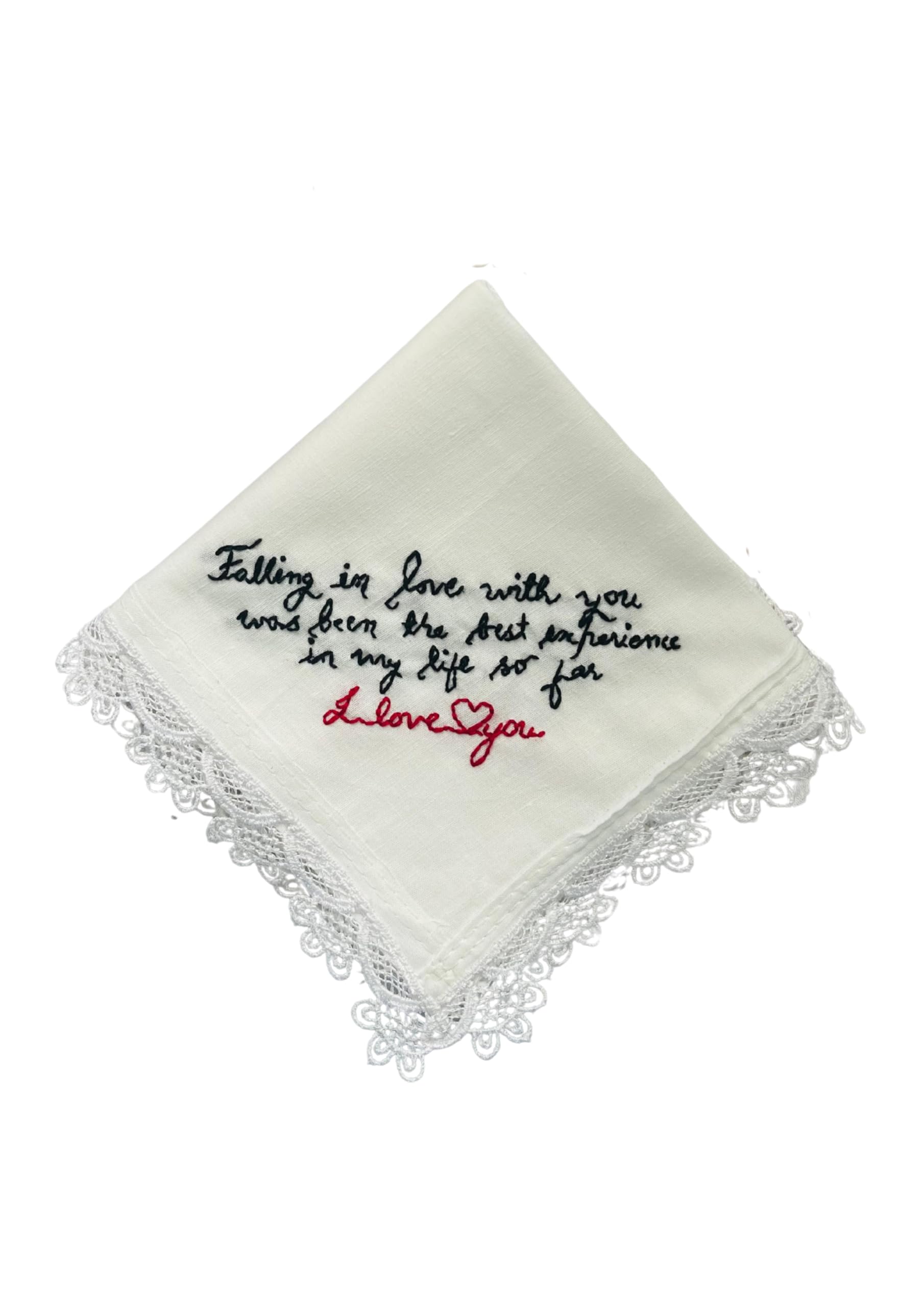 VINTAGE PERSONALISED Embroidered Hand-crafted 100% Pure Cotton Handkerchief (13x13 inches) | Thoughtful Gifts | Unique gift Ideas | Special Message Gifts| vintage Gift-image-44